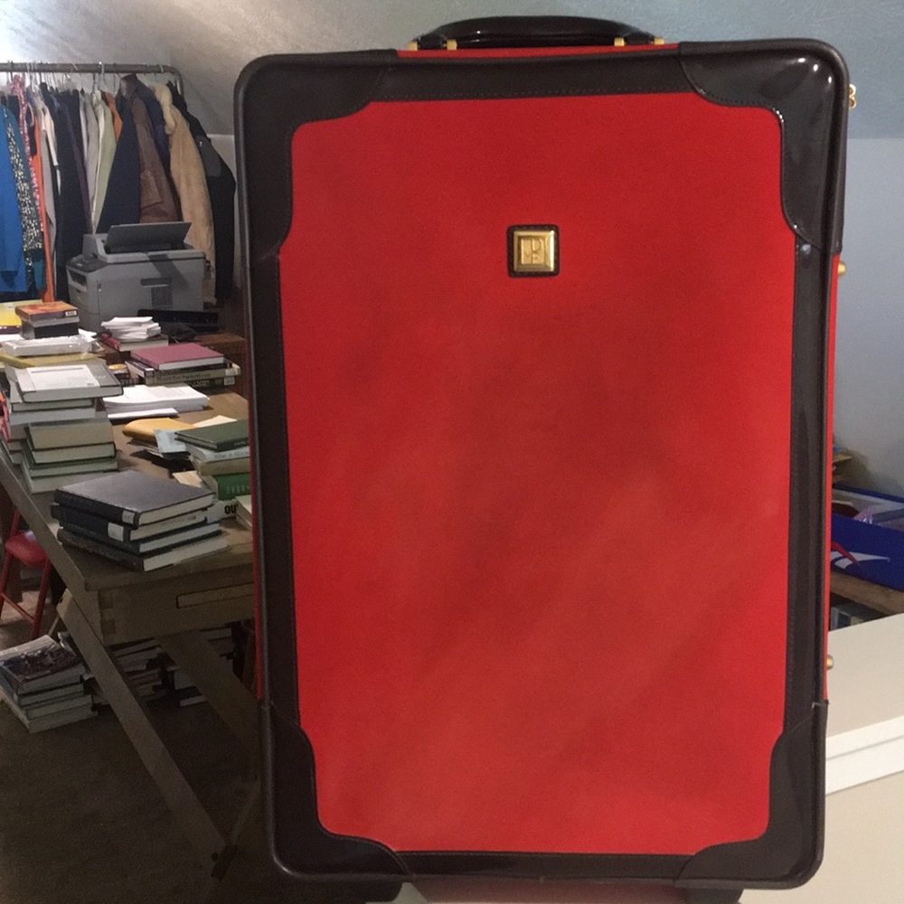 Diane von Furstenberg red suitcase